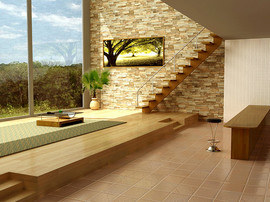 スキップフロア,無垢素材,フローリング