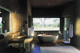 南アフリカのプレジデントスイートのバスルーム
