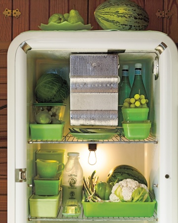 冷蔵庫の中も美しいグリーンのタッパー.jpg