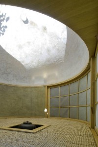 チェコのA1 architectsのデザインした茶室の内部