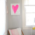 DIYで作るピンクのハートのフレーム1